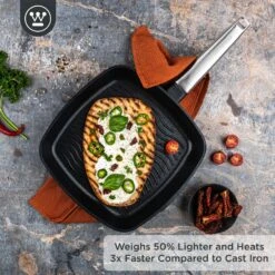 Westinghouse Grillpan Performance - Blissful Black - 28 X 28 Cm - Standaard Anti-aanbaklaag -Le Creuset Winkel WCFP0095G28BK 2