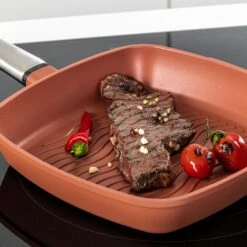 Westinghouse Grillpan Performance - Rebel Red - 28 X 28 Cm - Standaard Anti-aanbaklaag -Le Creuset Winkel WCFP0095G28OR 8