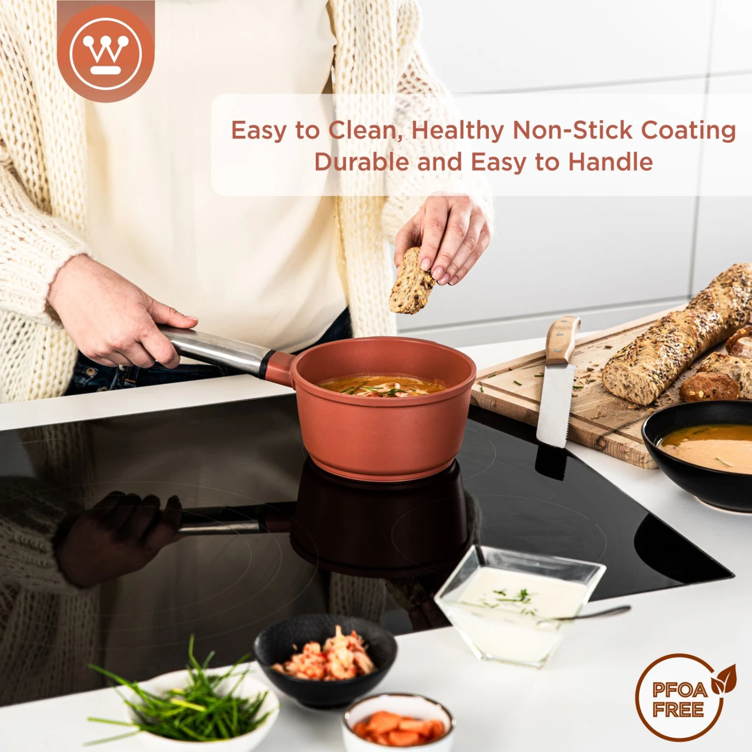 Westinghouse Steelpan Performance - Rebel Red - ø 18 Cm / 1.9 Liter 4 Westinghouse Steelpan Performance - Rebel Red - ø 18 Cm / 1.9 Liter - Afbeelding 4