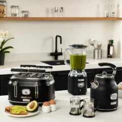Westinghouse Blender Retro Collections - Liquorice Black - 1.5 Liter - WKBE221BK -Le Creuset Winkel WKBE221BK Retro Table Blender 5