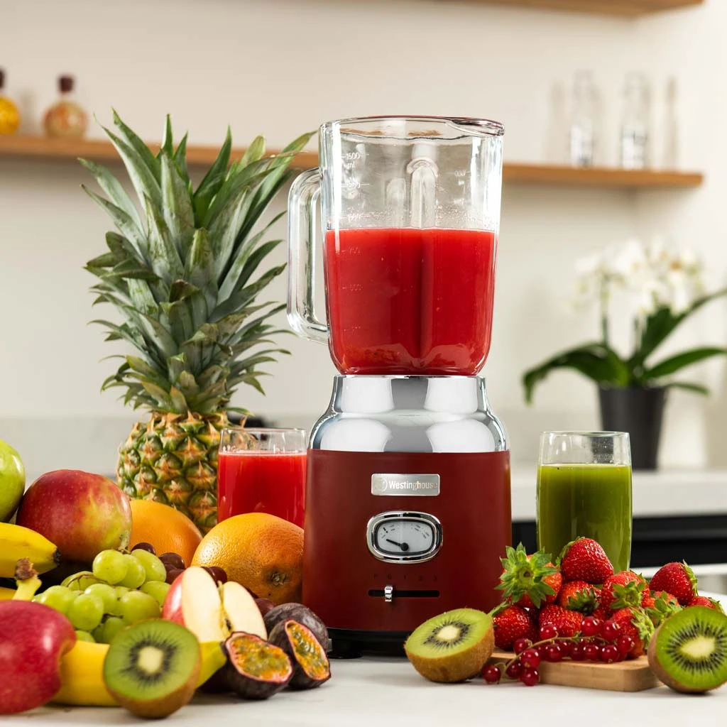 Westinghouse Blender Retro Collections - Cranberry Red - 1.5 Liter - WKBE221RD 2 Westinghouse Blender Retro Collections - Cranberry Red - 1.5 Liter - WKBE221RD - Afbeelding 2