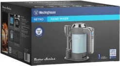 Westinghouse Handmixer Retro Collections - 6 Standen - Blauw - WKHM250BU -Le Creuset Winkel WKHM250BU Hand Mixer BLUE BOX