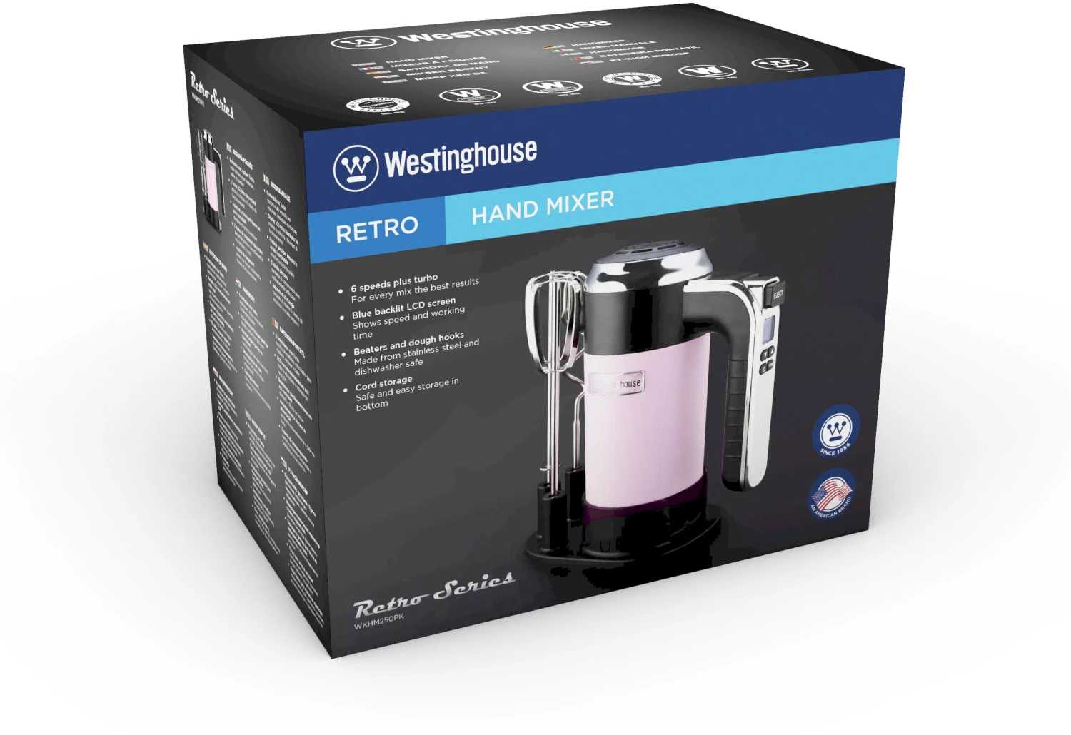 Westinghouse Handmixer Retro Collections - 6 Standen - Roze - WKHM250PK 3 Westinghouse Handmixer Retro Collections - 6 Standen - Roze - WKHM250PK - Afbeelding 3