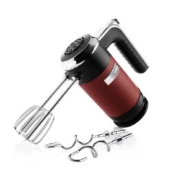 Westinghouse Handmixer Retro Collections - 6 Standen - Cranberry Red - WKHM250RD