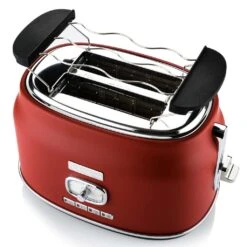 Westinghouse Broodrooster Retro Collections - 2 Sleuven - Cranberry Red - WKTTB857RD -Le Creuset Winkel WKTTB857RD Retro 2 Slice Toaster 3
