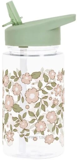 A Little Lovely Company Drinkfles / Waterfles - Groene Bloesems -Le Creuset Winkel dbblsa45 lr 1 drink bottle blossoms sage