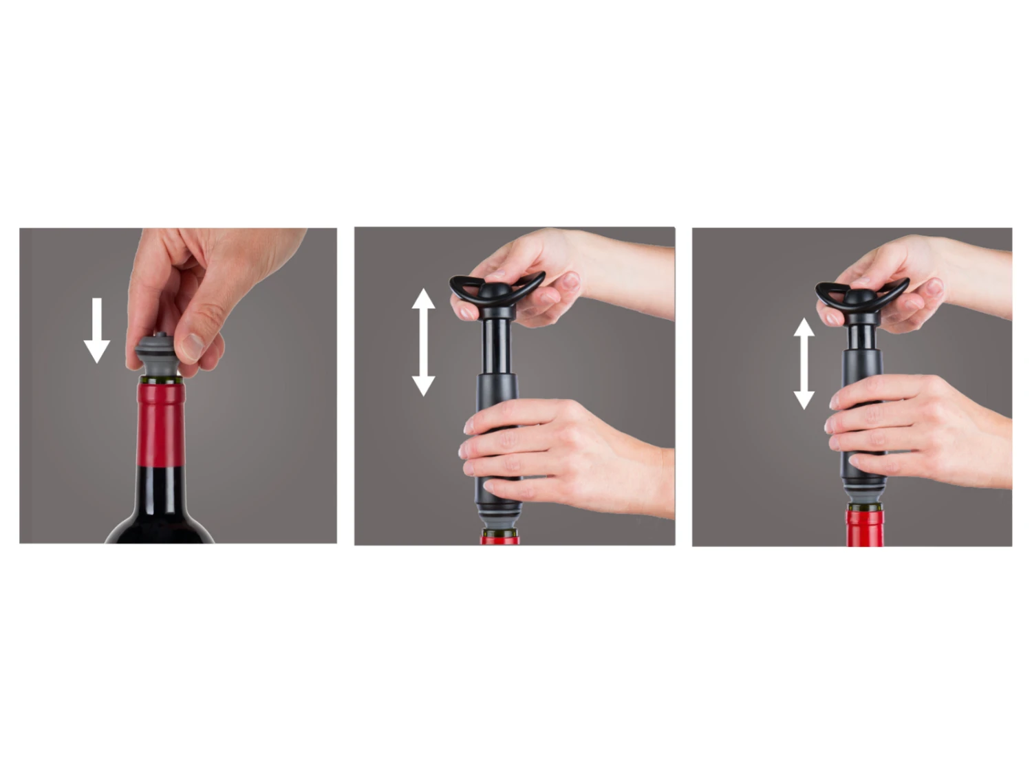 Vacu Vin Wijnpomp Met 2 Wijnstoppers - Wine Saver Concerto - Zwart 3 Vacu Vin Wijnpomp Met 2 Wijnstoppers - Wine Saver Concerto - Zwart - Afbeelding 3