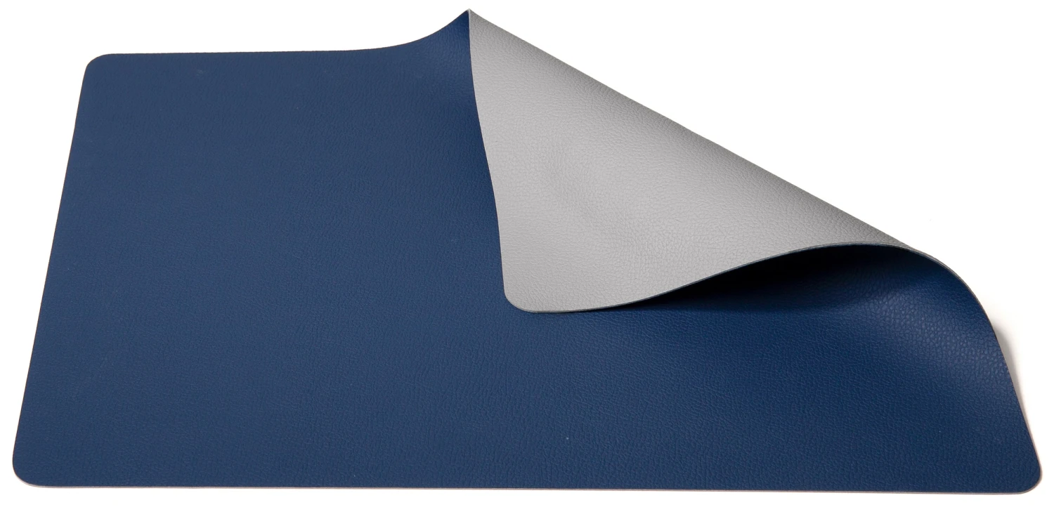 Jay Hill Placemats - Vegan Leer - Grijs / Blauw - Dubbelzijdig - 46 X 33 Cm - 6 Stuks 4 Jay Hill Placemats - Vegan Leer - Grijs / Blauw - Dubbelzijdig - 46 X 33 Cm - 6 Stuks - Afbeelding 4
