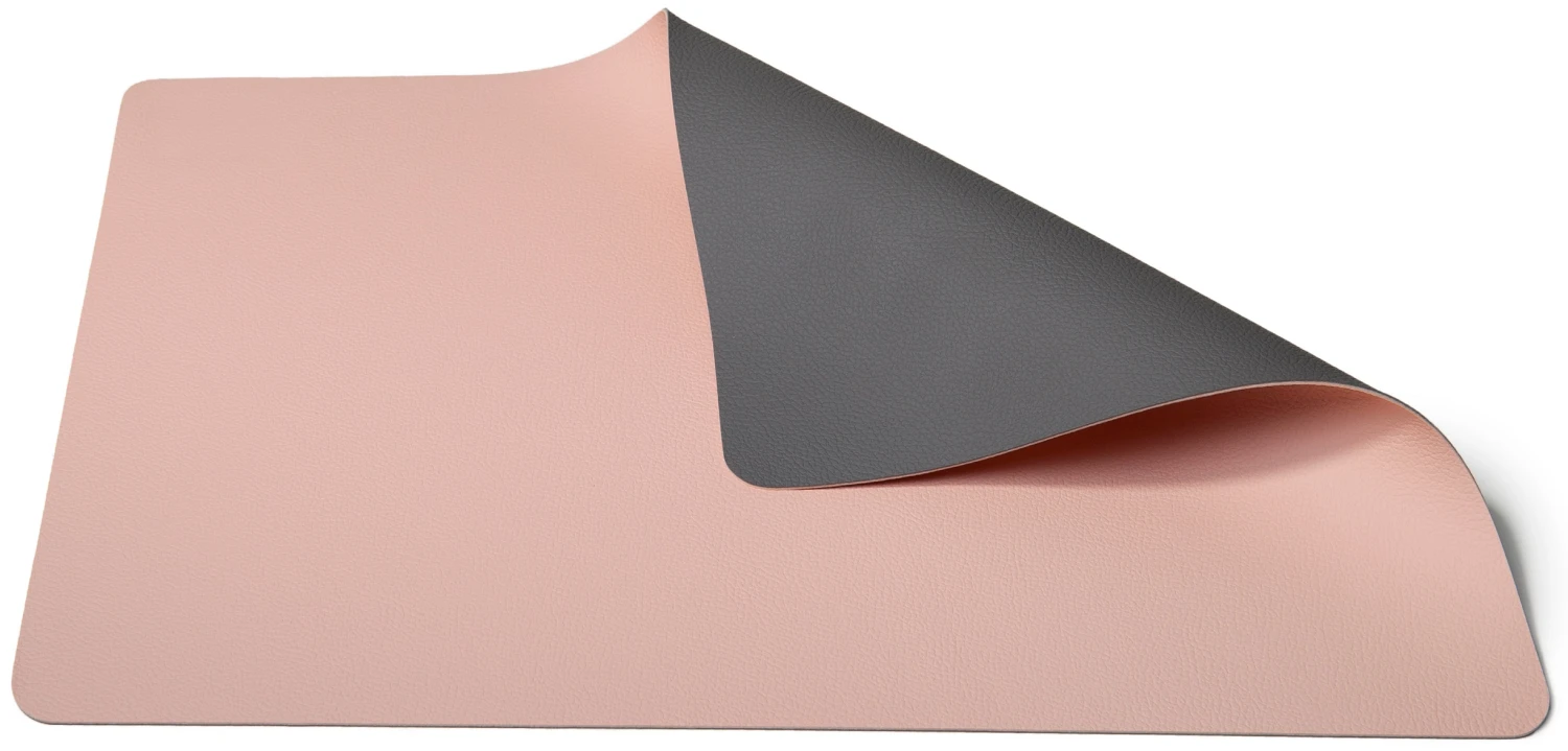 Jay Hill Placemats - Vegan Leer - Grijs / Roze - Dubbelzijdig - 46 X 33 Cm - 6 Stuks 2 Jay Hill Placemats - Vegan Leer - Grijs / Roze - Dubbelzijdig - 46 X 33 Cm - 6 Stuks - Afbeelding 2
