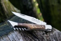 Laguiole Style De Vie Zakmes Met Kurkentrekker - Olijfhout -Le Creuset Winkel laguiole zakmes olijfhout kurkentrekker3