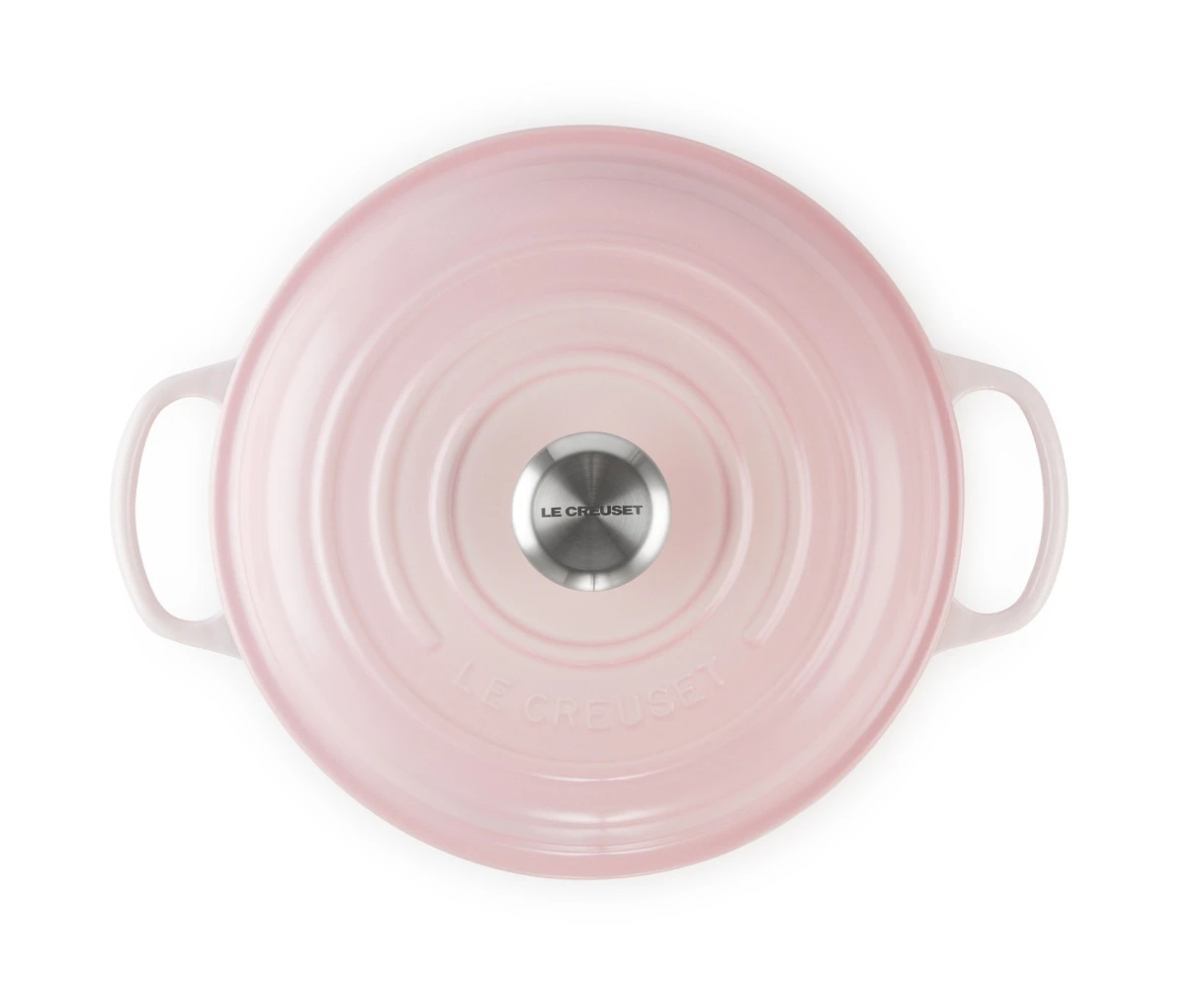 Le Creuset Braadpan Signature - Campagnard - Shell Pink - ø 26 Cm / 2.2 Liter 4 Le Creuset Braadpan Signature - Campagnard - Shell Pink - ø 26 Cm / 2.2 Liter - Afbeelding 4