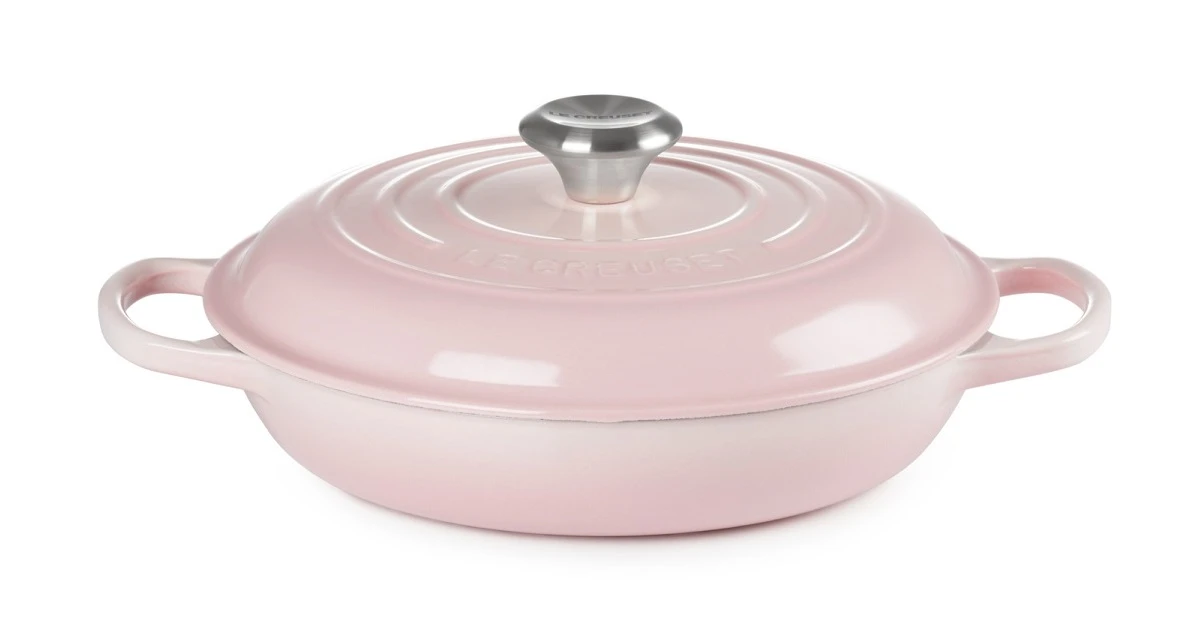 Le Creuset Braadpan Signature - Campagnard - Shell Pink - ø 26 Cm / 2.2 Liter 2 Le Creuset Braadpan Signature - Campagnard - Shell Pink - ø 26 Cm / 2.2 Liter - Afbeelding 2