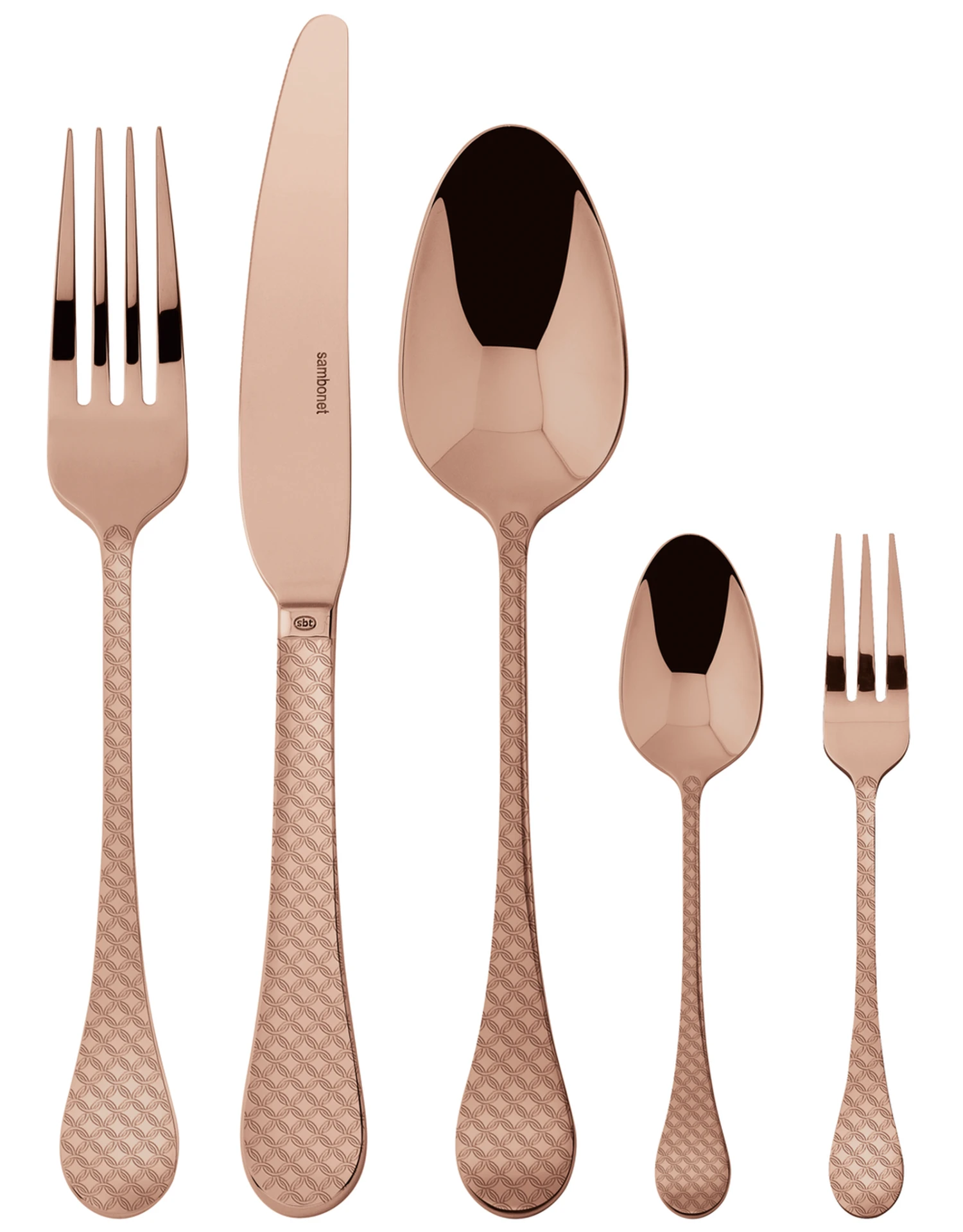 Sambonet Bestekset Taormina - Koper - 30 Delig / 6 Personen 1 Sambonet Bestekset Taormina - Koper - 30 Delig / 6 Personen