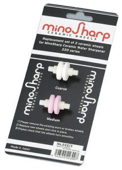 Minosharp Reserve Wieltjes Voor Minosharp Waterslijper 0220 - 2 Stuks -Le Creuset Winkel minosharp slijpset verpakking 220