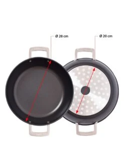 Valira Hapjespan Aire Mediterranean ø 28 Cm - Standaard Anti-aanbaklaag -Le Creuset Winkel non stick mediterranean casserole aire induction 1