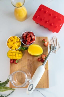 Sareva IJsjesmaker - 10 Ijsjes - Rood - Siliconen - Easy Release - Herbruikbaar -Le Creuset Winkel sareva ijsjesvorm