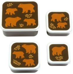 A Little Lovely Company Lunchset - Beren -Le Creuset Winkel sbsebe43 lr 1 lunch snack box set bears