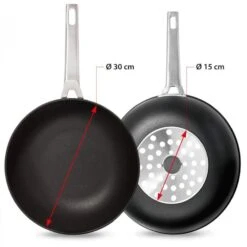 Valira Wokpan Aire - ø 30 Cm - Standaard Anti-aanbaklaag -Le Creuset Winkel wokpan2